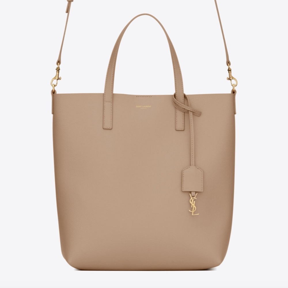 Saint Laurent Toy Tote in Beige - Leather